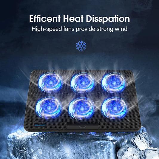 Cool cold 15--17inch Laptop Cooling Pad --6 Quiet Fans
