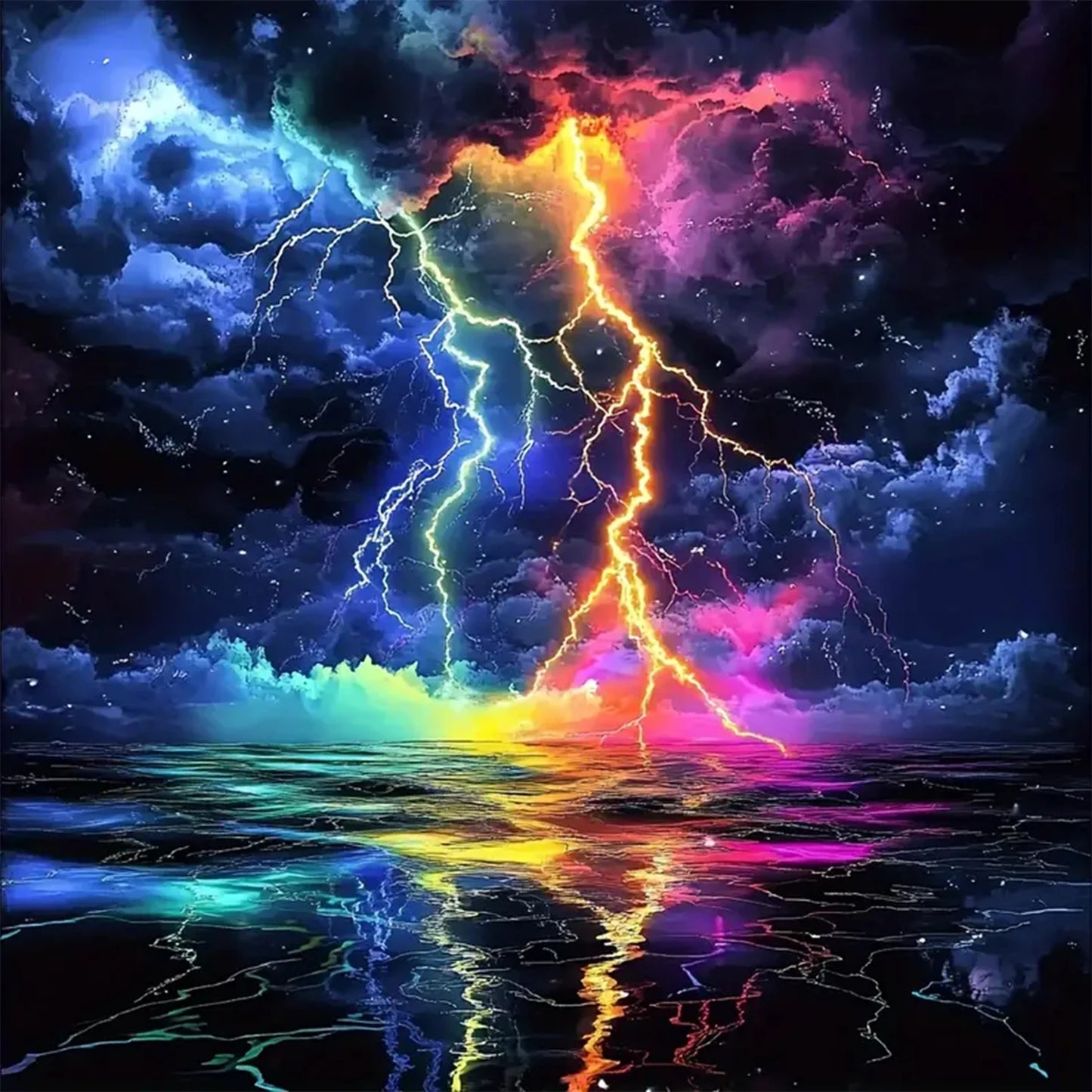 Colorful lightning special pattern