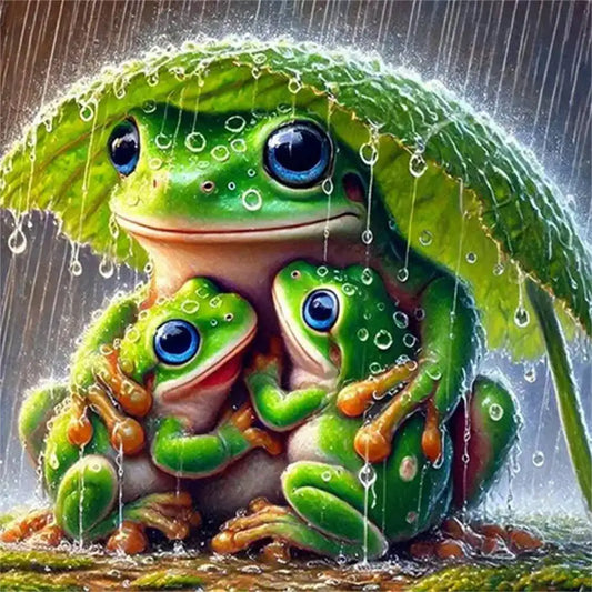 Frog Family Diamond Painting