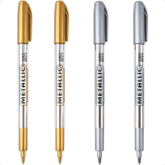 Metallic Markers Pens Silver and Gold
