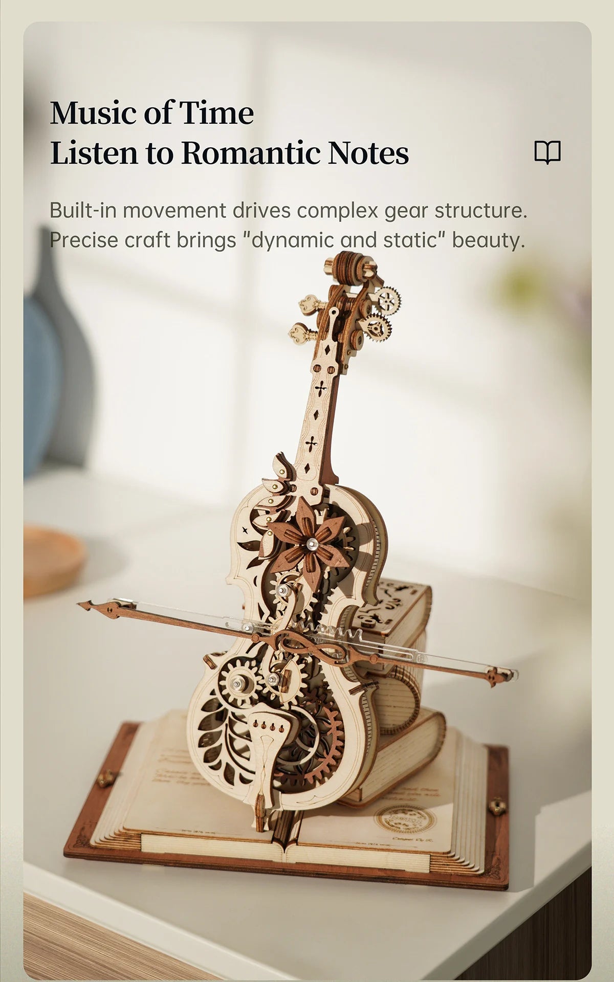 Robotime ROKR 3D Wooden Puzzle Magic Cello