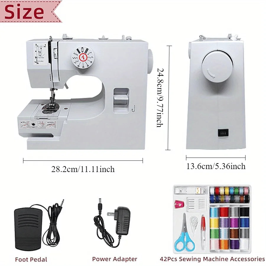 Electric Sewing Machine with 12 Built-in Stitches