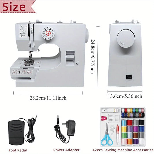 Electric Sewing Machine with 12 Built-in Stitches