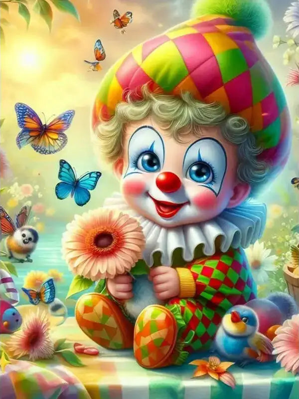 5D DIY Diamond Embroidery Clown Mosaic