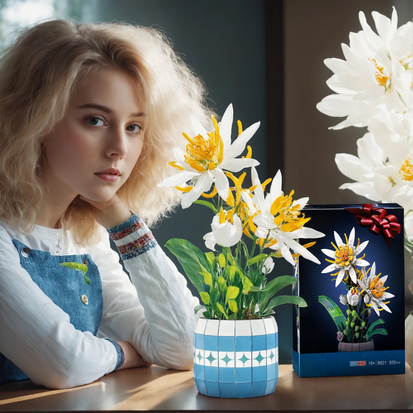 EDUCIRO piphyllum Flowers Bouquet Building Set