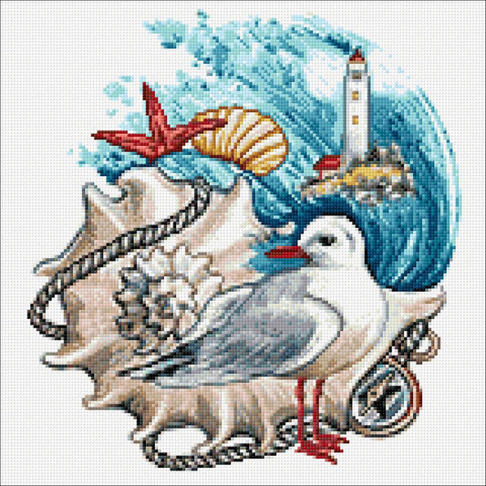 Sea Collage Cs2801 15.75x15.75 inches Crafting Spark Diamond Painting Kit-0